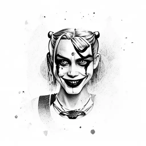 Harley Quinn and Joker  tattoo design idea
