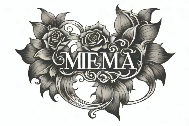 name mia neck tattoo design tattoo design idea