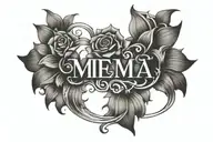 name mia neck tattoo design tattoo design idea