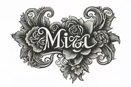 name mia neck tattoo design tattoo design idea
