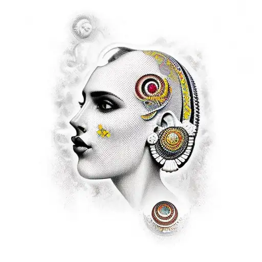 Combine elements of vyshyvanka designs with a modern twist to create a unique and intricate tattoo inspired by Ukrainian culture tattoo design idea