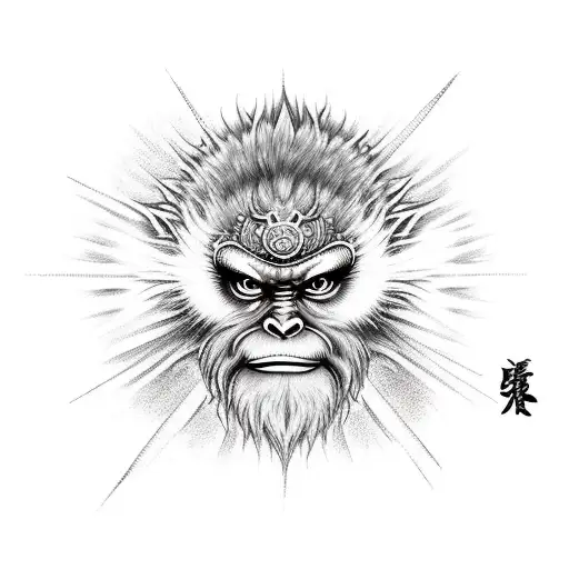 sun wukong tattoo design idea