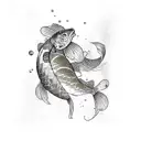 Koi Fish ying yang tattoo design idea