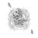 Koi Fish ying yang tattoo design idea