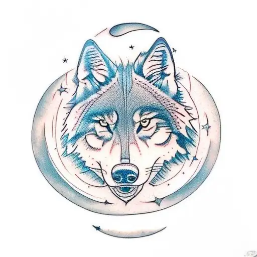I want a forearm tattoo of a medium size that is done in a traditional style and depicts a wolf howling at the moon but  tattoo design idea