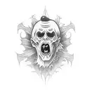 short hair Dracula tattoo design idea