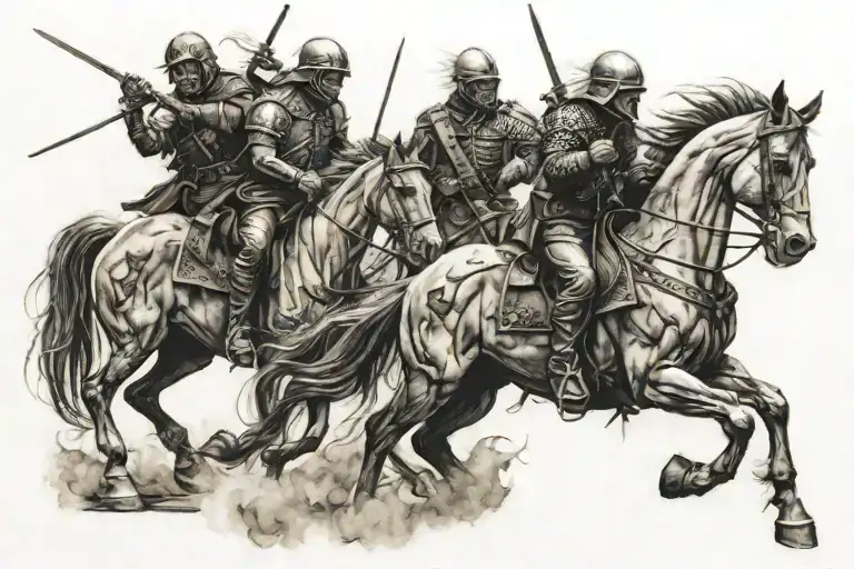 Horsemen of the Apocalypse tattoo design idea