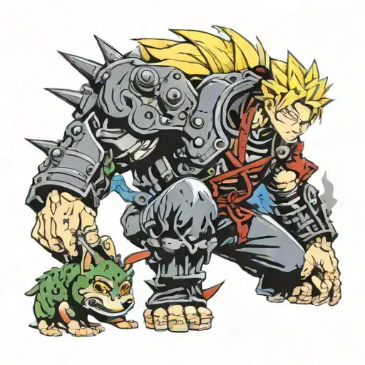 hunter x hunter naruto full metal alchemist tattoo design idea