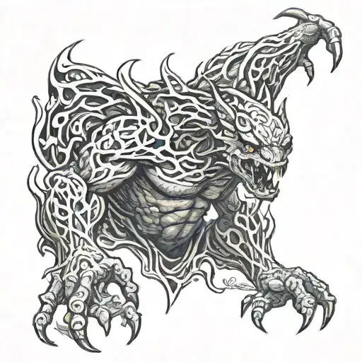 balrog of moria tattoo design idea