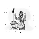 musician Guitar piano sound drums tattoo design idea