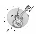 musician Guitar piano sound drums tattoo design idea