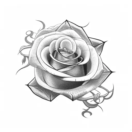 viper  with open mouth around  roses  tattoo design idea
