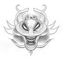 viper  with open mouth with roses  tattoo design idea