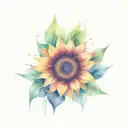 Sunflower  tattoo design idea