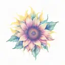 Sunflower  tattoo design idea