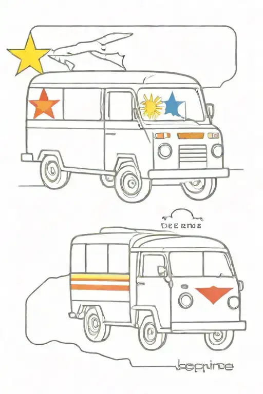 Philippines kalesa jeepney Philippines flag tattoo design idea