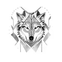 lonely wolf tattoo design idea