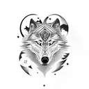 lonely wolf tattoo design idea
