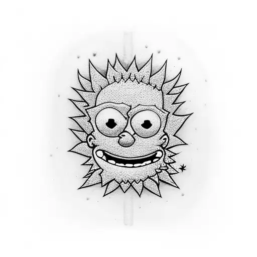 weed, Bart Simpson tattoo design idea