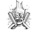 weed, Bart Simpson tattoo design idea