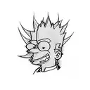 weed, Bart Simpson tattoo design idea
