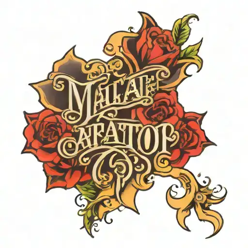 create text tattoo with text 'MΞΠΞLΦTΩΠ'. dont generater any shapes, generate only text tattoo design idea