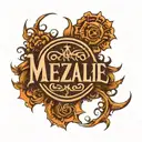 create text tattoo with text 'MΞΠΞLΦTΩΠ'. dont generater any shapes, generate only text tattoo design idea