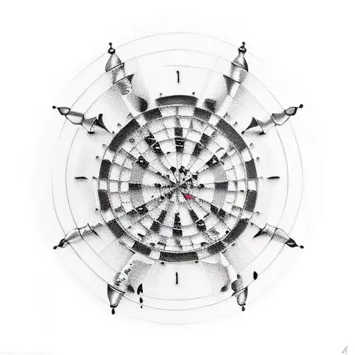 Darts tattoo design idea