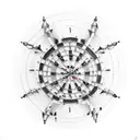 Darts tattoo design idea