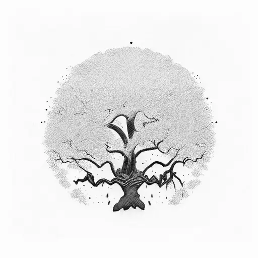 swamp tree tattoo design idea