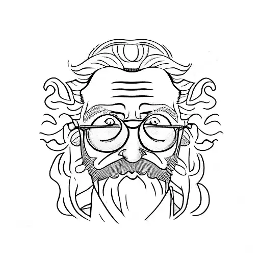 wine glass van gogh style tattoo design idea