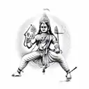 lord krishna tattoo design idea