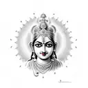 lord krishna tattoo design idea