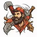 lumberjack tattoo design idea