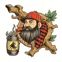 lumberjack tattoo design idea