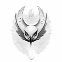 hawk fire coal tattoo design idea