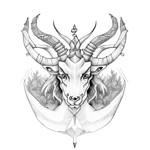 Capricorn  tattoo design idea