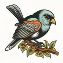 songbird tattoo design idea