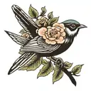 songbird tattoo design idea