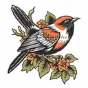 songbird tattoo design idea