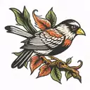 songbird tattoo design idea