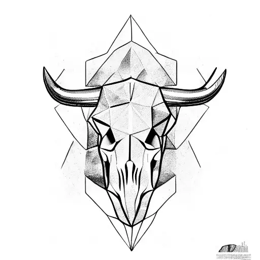 Bull Skull tattoo design idea