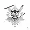 darth maul with fear tattoo design idea