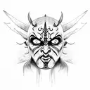 darth maul with fear tattoo design idea
