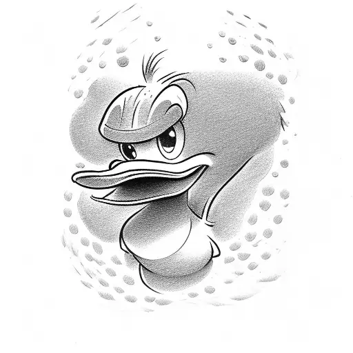 Donald Duck with theatre gel tattoo design idea