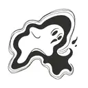 simple cartoon ghost  tattoo design idea