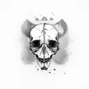 Steer skull  tattoo design idea