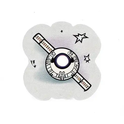 coffin with 8 ball  tattoo design idea