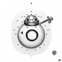 coffin with 8 ball  tattoo design idea