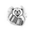 Bear playing accordion tattoo design idea
